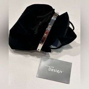 ITALY MILOR 18K & Stainless Steel Hinged Bangle Bracelet